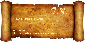 Tari Melinda névjegykártya